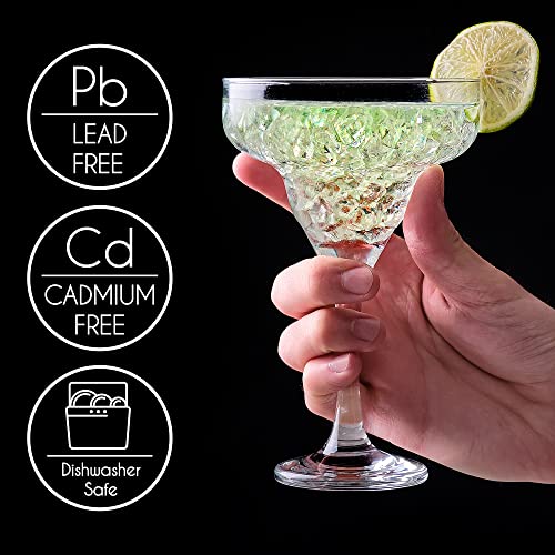 Crystalia Verre Margarita, Lot de 4, 300ml 100% SANS PLOMB Verre à Cocktail, Verres à Expresso Martini, Verres a Margarita pour Boissons Glacées – Image 6