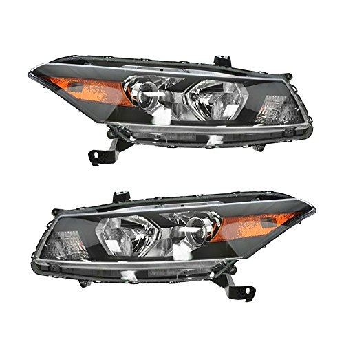 Image of TRQ Headlight Assembly Set HO2502135 HO2503135 Compatible with 2008-2010 Honda Accord