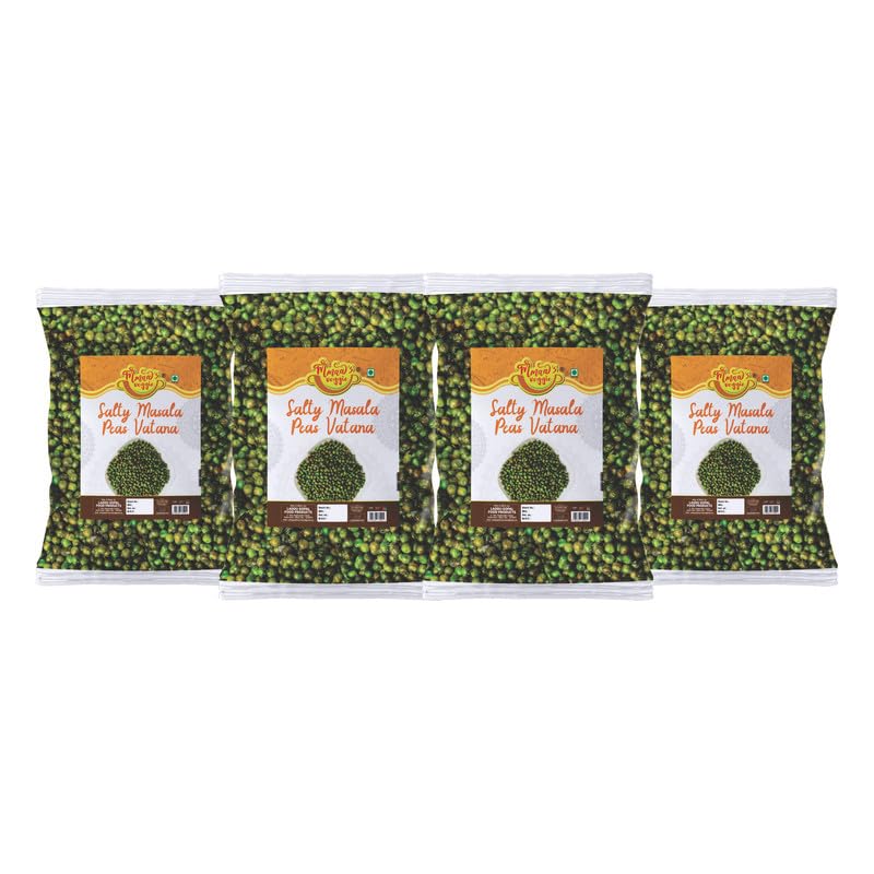 Mmaas Veggie Namkin Matar Vatana Tasty and Crunchy Chatpata Salty Masala Green Matar Party Snack|Green Salty & Spicy Masala Peas/Vatana/Matar Namkeen||Festive Season Savoury Snack-1Kg*4Pack (B0CHVPH7PF) Amazon Price History, Amazon Price Tracker