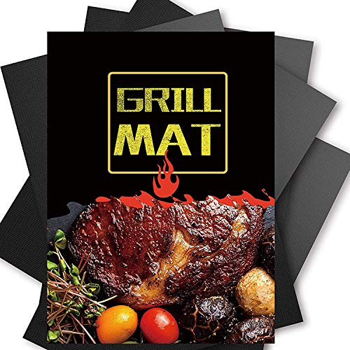 Hoxovo Oven liners | Baking Accessories | BBQ Grill Mat | Reusable Non-Stick Mats | Gas Barbeques | BBQ Mats for Charcoal Grill | 5 Pack