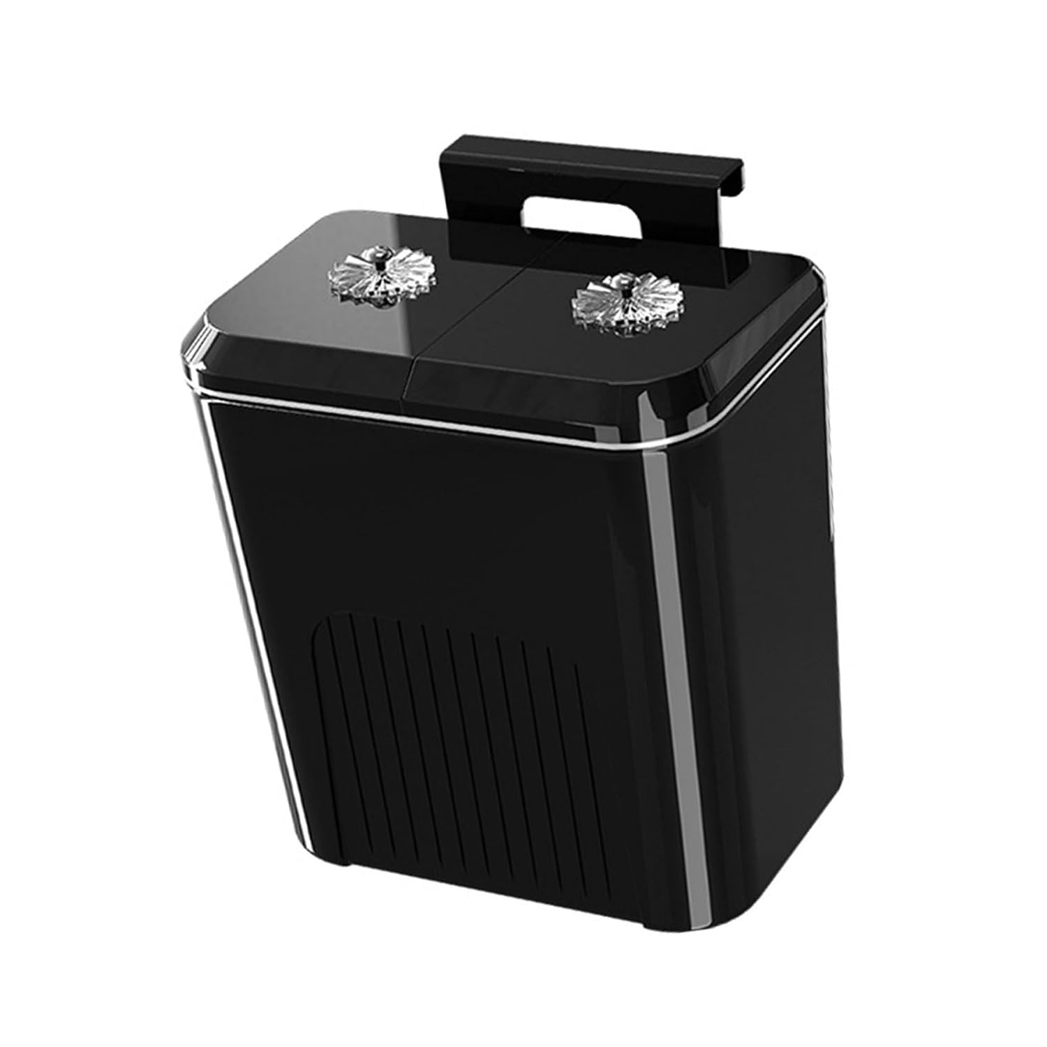 Wall Mounted Compost Bin Dry and Wet Separation Rubbish Holder Trash Can with Two Lid for Under Sink or Desk Home Bathroom Waste Bin