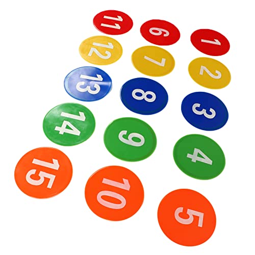 Marcador de Puntos de Números Deportivos del 1 al 15 en 5 colores 5