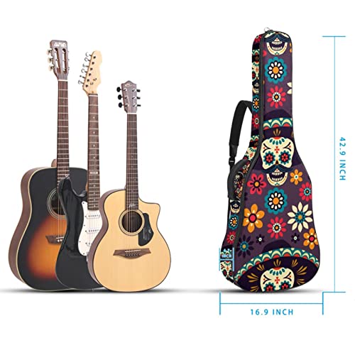 Étui à dos rembourré pour guitare classique et acoustique Motif floral coloré, Multicolore 10., 42.9×16.9×4.7 in… - Les Beatles, Paul McCartney, John Lennon, RIngo Starr, George Harrison Étui à dos rembourré pour guitare classique et acoustique Motif floral coloré, Multicolore 10., 42.9x16.9x4.7 in… – Image 6