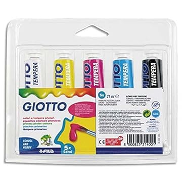 Giotto 065000 5 Tubi colori primari 21 ml Assortiti