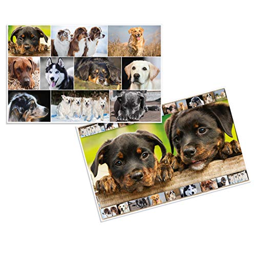 HERMA 19378 Schreibtischunterlage Tiere Hunde, abwischbare Kinder...