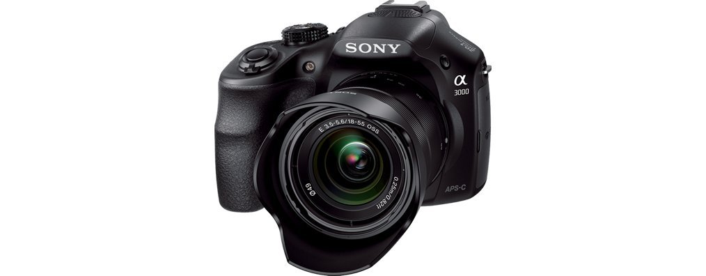 Sony ILCE3000KB a3000 E-Mount Systemkamera im SLR Gehäuse (20 Megapixel, Exmor APS-C CMOS Sensor, 7,6 cm (3 Zoll) LCD-Display, Live View, Full HD Video) inkl. E 18-55mm OSS Objektiv schwarz