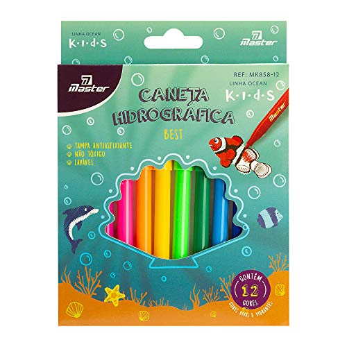 Caneta Hidrográfica Best 12 Cores Diversas