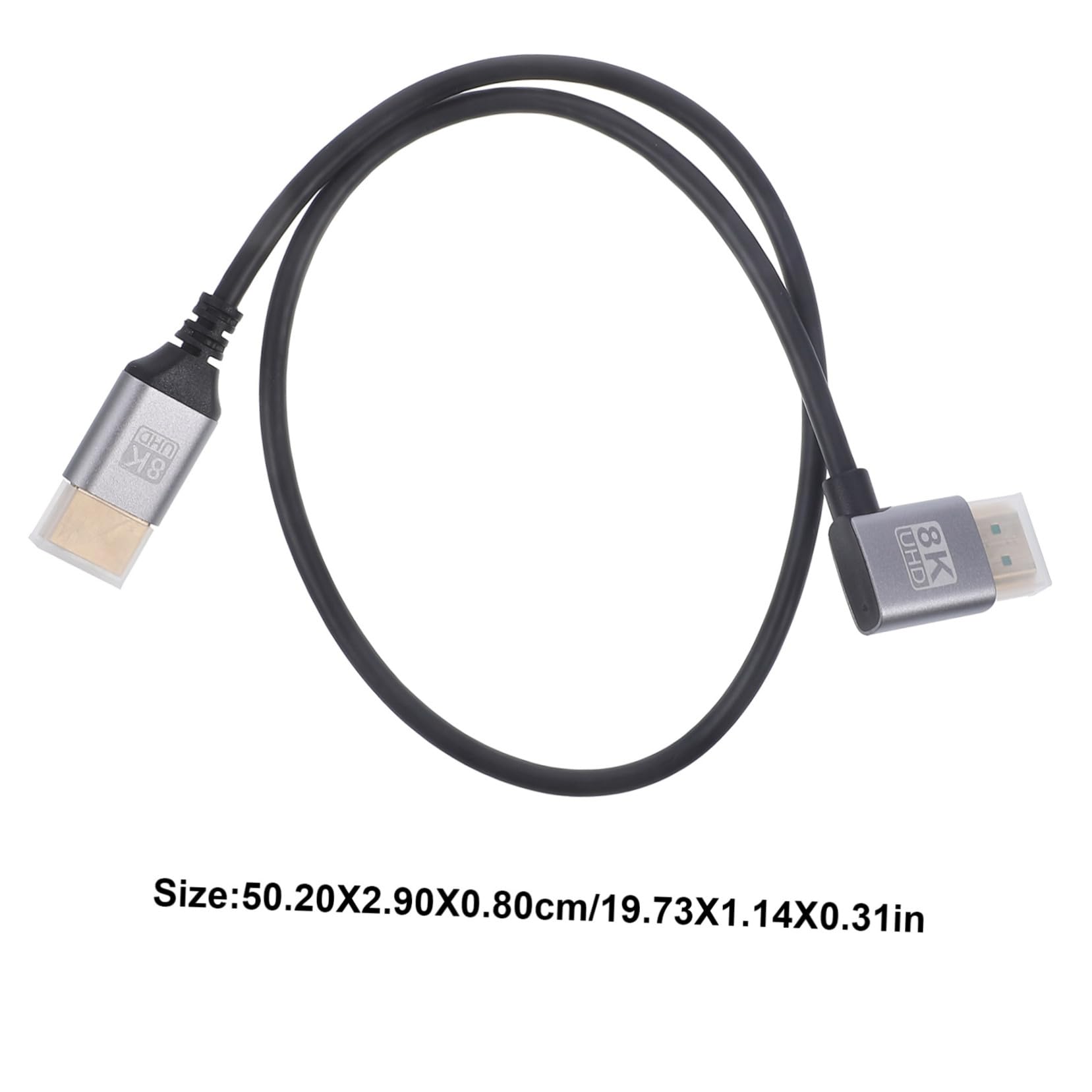 ifundom Right Angle Male to Male Video Cable for Computer and Tv Flexible Connector for Tight Spaces Design for Home Theater and Gaming Display Wire