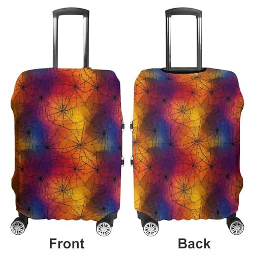 Colorful Neon Spider Web Cobwebs Luggage Cover Travel Suitcase Cover Luggage Protector 22-24 Inch3