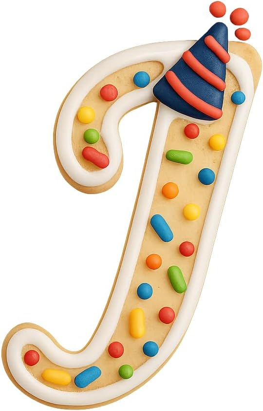 Mighty Gadget Fancy Cursive Letter A to Z Cookie Cutter - 4" Tall Alphabet Baking Mold (Random Color) (J) image 4