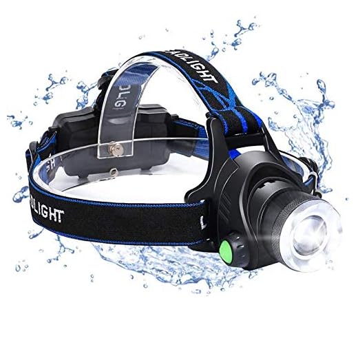 flintronic LED Linterna Frontal, 3 Modos Recargable Linternas Frontales, Linternas LED alta Potencia 6000K 800LM Impermeable para Camping, Excursión, Pesca, Carrera, Ciclismo