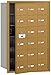 Salsbury Industries 3618GFP 4B Plus Horizontal Mailbox with Master Commercial Lock, 18 A Doors 17 Usable, Front Loading, Private Access, Gold