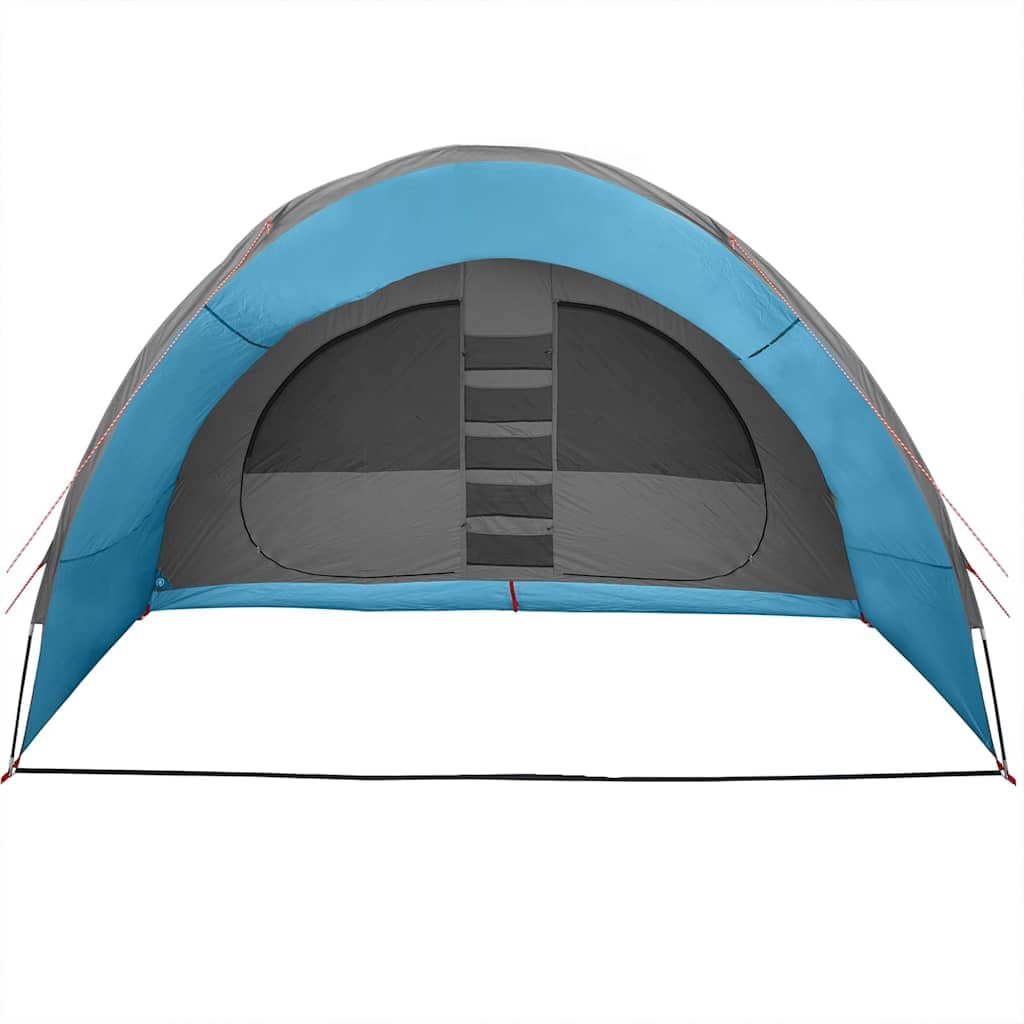Amplia tienda túnel con techo y almacenamiento, color azul, 710 x 460 x 245 cm, tienda de campaña impermeable para familias y aventuras al aire libre