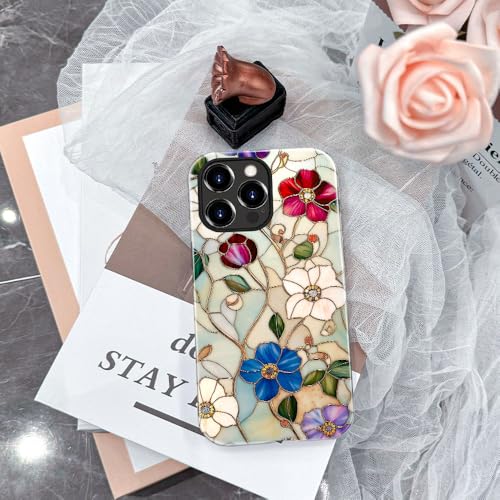 Coque iPhone 14 Pro Max fleur vitrail en TPU antichoc - 6