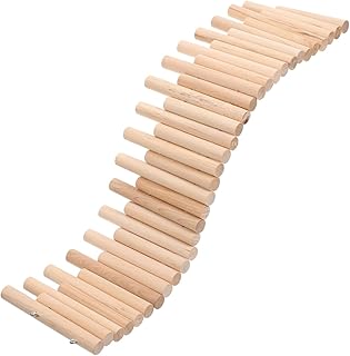 POPETPOP Kleine Hamster Holzleiter Mit Trennzaun Kompaktes Kleintier Spielzeug Zur Bewegungsförderung Und Koordination Natürliches Hamsterzubehör Fürs Käfigtraining