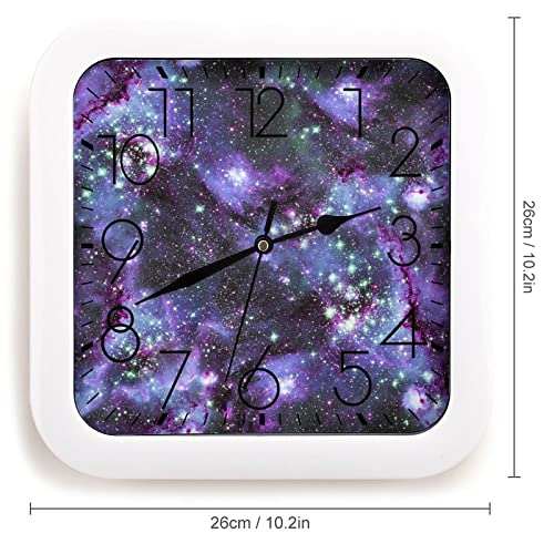 Pendule murale silencieuse au mécanisme fluide horloge moderne pourpre - 3
