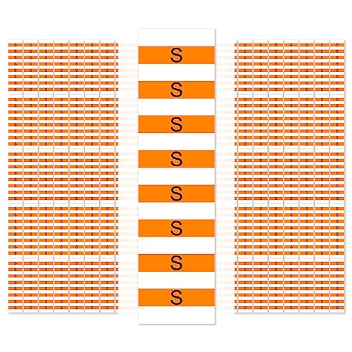 Arterby's® Clothing Size Adhesive Labels - Strips - No Residues Tear-Resistant - XS S M L XL XXL XXXL - Clothes Assortment Logistics V1 (110 Pieces, S)