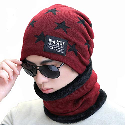 Alexvyan HSW Ultra Soft Unisex Winter Woolen Beanie Cap and Scarf Muffler Set for Men Women Girl Boy - Warm, Snow Proof - 20 Degree Temperature