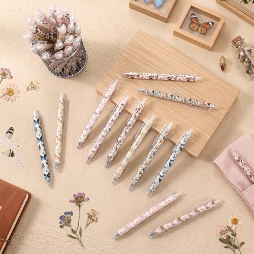 Image of Jetec 60 Pcs Back to School Rustic Butterfly Pens Bulk Gifts for Women Aesthetic Retractable Office Gift for Student Teacher Writing Journal Desk Decor for Girl Teacher Colleague Butterfly Lover