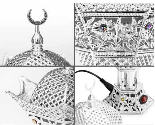 Electric Incense Burner - Oud Frankincense Resin Burner With Adjustable Timer (Silver) #TOP4