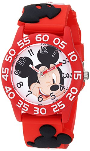 Disney Mickey Mouse Kids' Plastic Time Teacher Analog Quartz 3D Strap Watch #TOP15