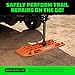 Rhino USA Off-Road Recovery Traction Boards - 2 Pack Ultimate Tire Traction Mountable Mats for 4X4 Vehicles in Sand, Mud & Snow. Heavy Duty Zipper Carry Bag and Leashes Included - (Orange)