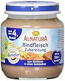 Ohne Salzzusatz Alnatura Demeter Bio Rindfleischzubereitung, glutenfrei, 6er Pack (6 x 125 g)