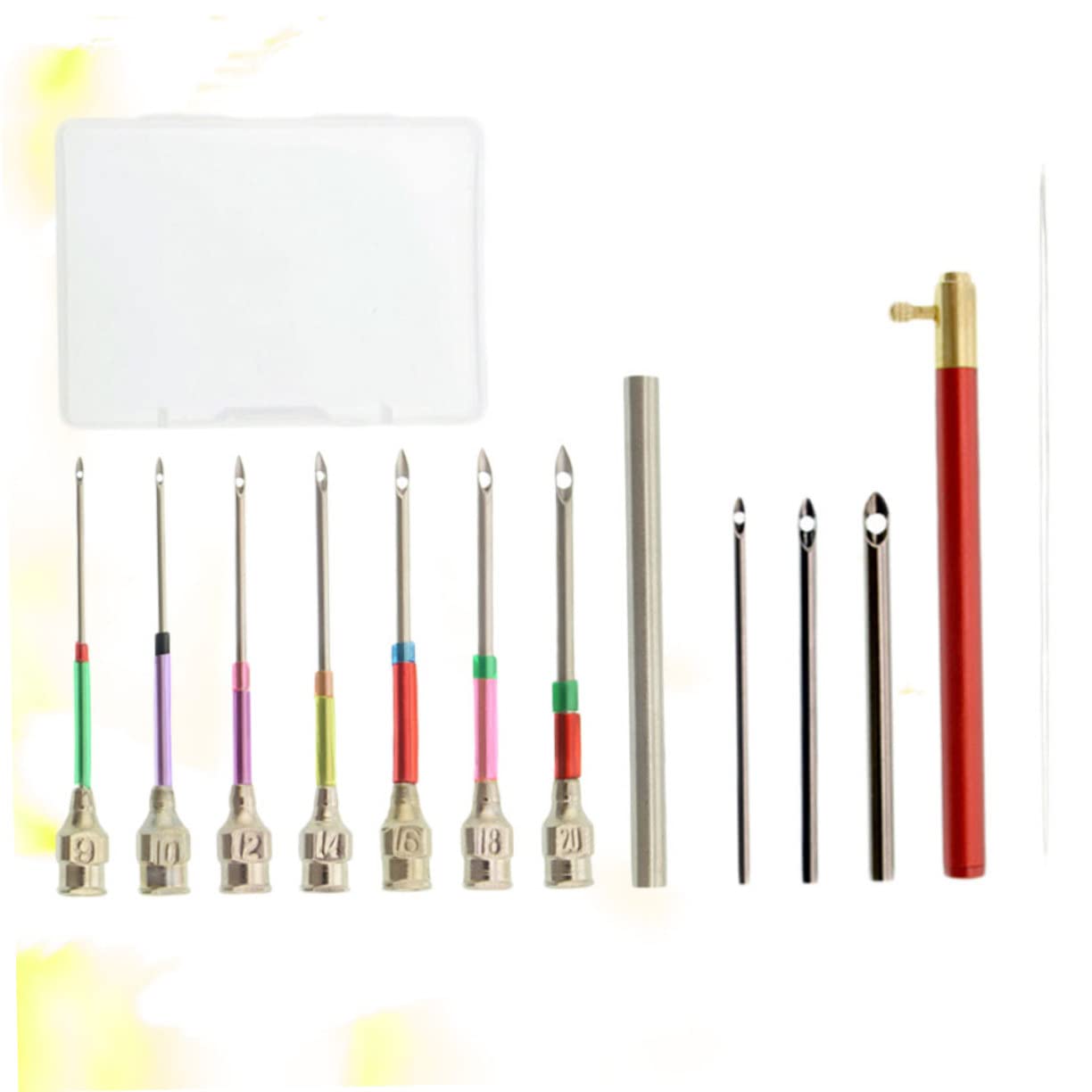 SHINEOFI 2 Juegos De Agujas De Fieltro Para Bordar Hechas A Mano Modelo Completo Aguja De Punzón Aguja Para Bordar Reemplazable Para Proyectos De Bordado.