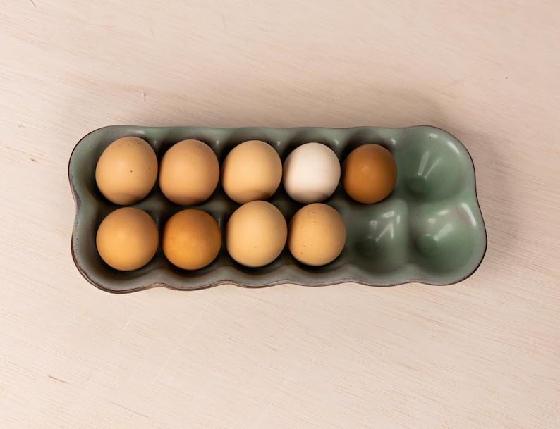 Ceramic Egg Crate-Egg Holder-Handmade Stoneware Tray