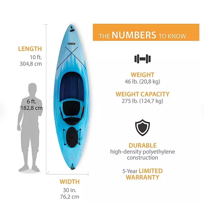10-Foot Cruze 100 Sit-in Kayak Sky Fusion, 2-Pack with Paddlers, Great Option to get You Out on The Water.