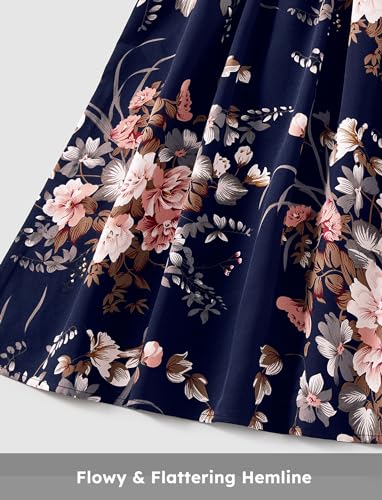 Image of PATPAT Family Matching Outfits Mommy and Me Dresses Tropical Boho Floral Tank Maxi Dresses and T-Shirts Matching Sets