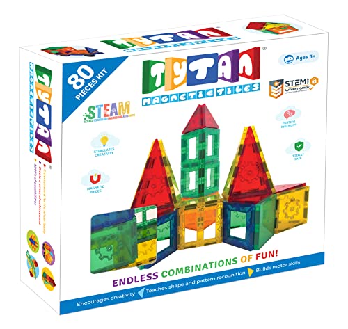 Tytan Tiles 80-Piece Magnetic Building Set