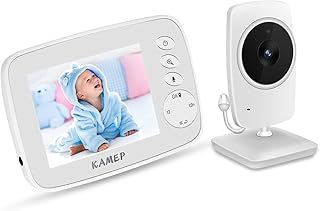 Video Baby Monitor Indoor Baby Camera with Remote Zoom Video Monitor System Support Temperature Monitor,Two-Way Talk,Lullaby, Infrared Night Vision
