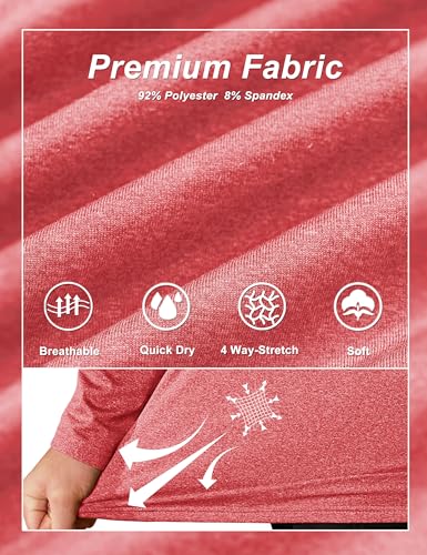 Image of TACVASEN Men's Sports Shirts 1 /4 Zip Long Sleeve Fleece Lined Running Workout Pullover Tops Sweatshirt