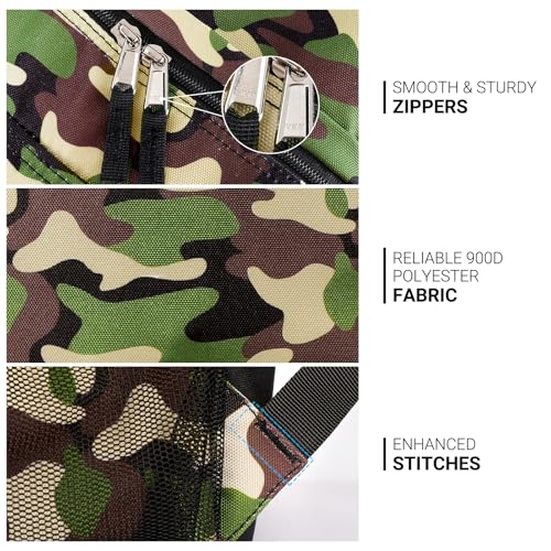 Image of ZORFIN 26L Backpack for College, and Travel: Water Resistant Bookbag - Buckshot Camo