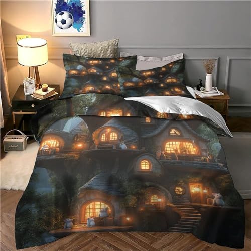 Drap de couette cabane suspendue microfibre pour chambre d'adolescent - 6