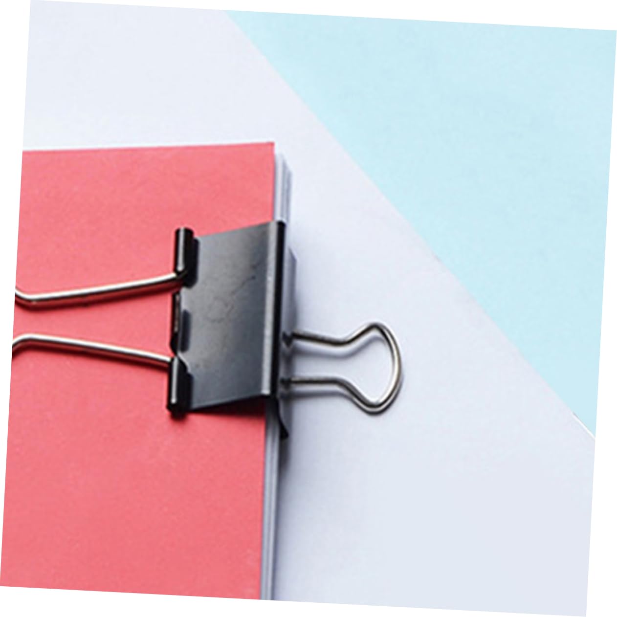 Lurrose 60 Pezzi Mini Clip Fermacarte Nere in Ferro, Fermagli Triangolari per Documenti e Sacchetti, per Ufficio e Casa