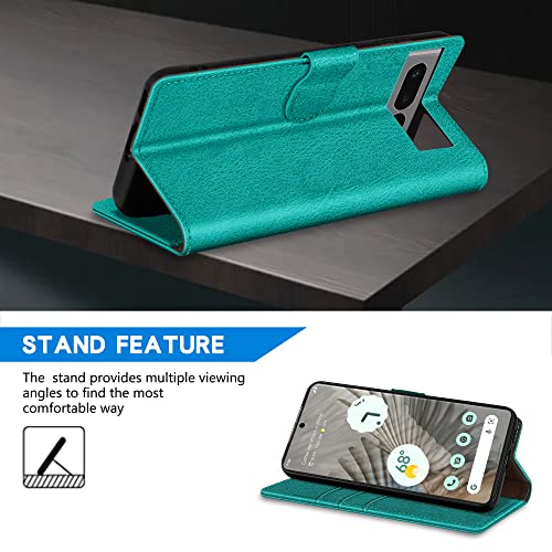 Image of ZZXX for Google Pixel 7 Pro Wallet Case Magnetic Closure 6.7 inch,Lake Blue