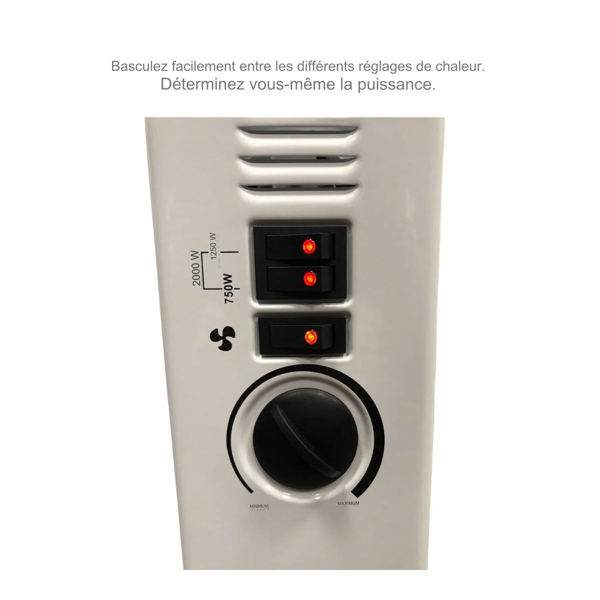 K Kemper Group Termoconvettore Elettrico Turbo TCT-2000 da Terra con 3 Livelli di Potenza Regolabile per Riscaldamento casa