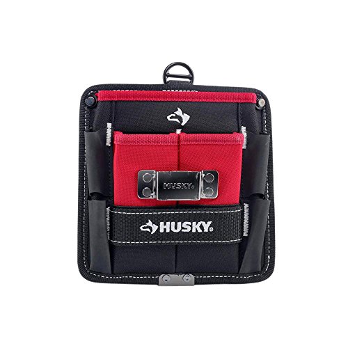 Husky 7 in. 3 Pocket Tape SpunTuff Heavy-Duty Water-Resistant Tool Storage Tool Belts and Pencil Pouch