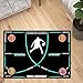 Basketball Footwork Mat Agility Step Training Mat Ball Control Silent Dribbling Mat, Blue Line with Strap