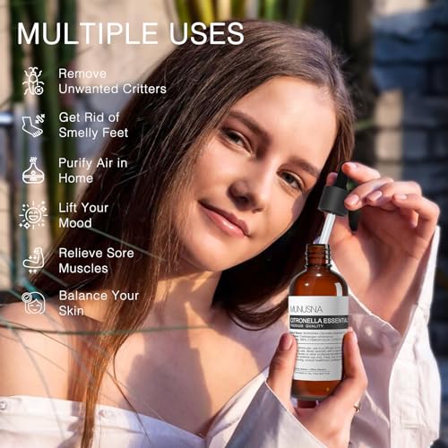Image of Citronella Essential Oil for Skin Hair Care, Massage, Aromatherapy