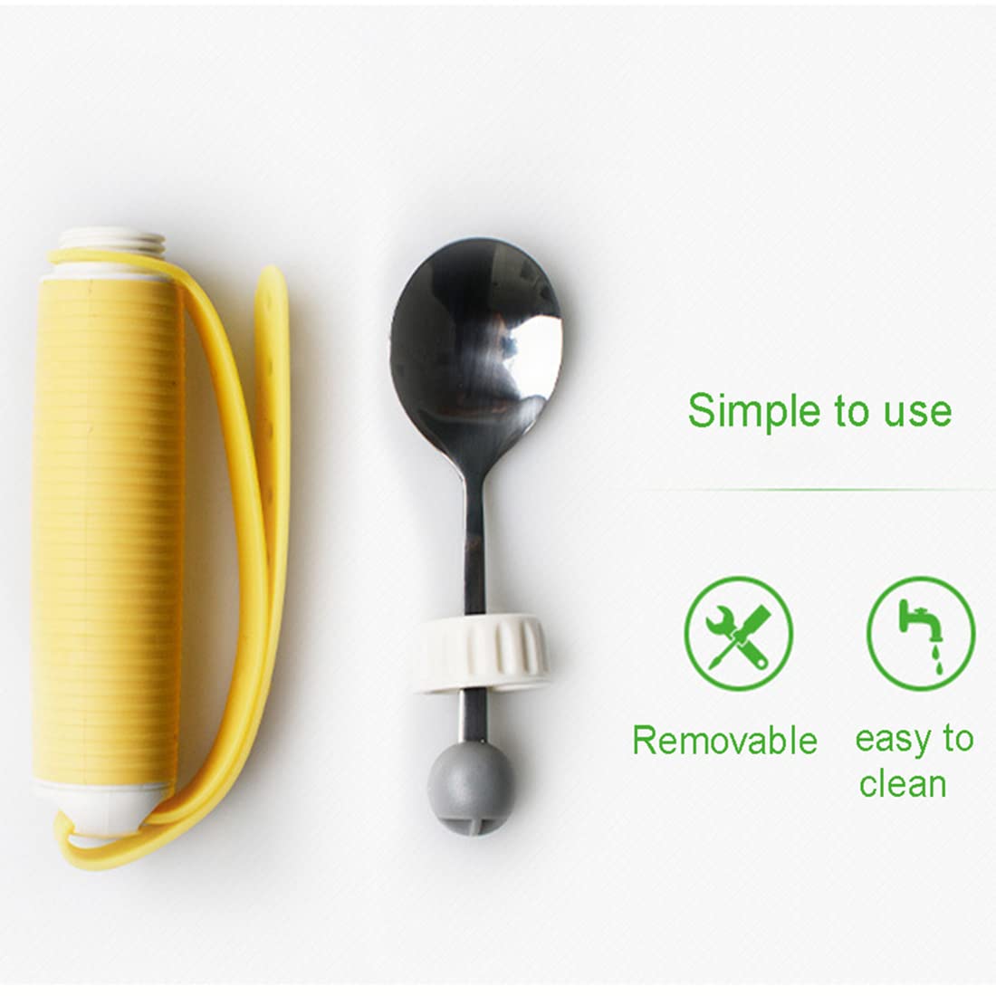 Juego de utensilios de alimentación adaptativos para ancianos y discapacitados, 2 cubiertos giratorios flexibles para temblores de Parkinson y artritis, tenedor y cuchara antivibración, ayuda