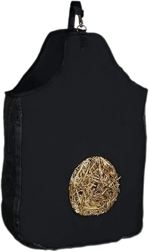 TNBUENO Bolsa de heno para caballos con cierre de metal a presión bolsa de heno bolsa de almacenamiento para caballo vaca cabras burro ganado conejo