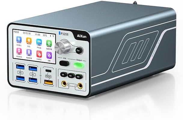 AiXun P3208 Smart Regulated Power Supply, angled view