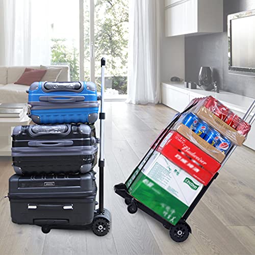 Carretilla plegable 4 ruedas 55kg capacidad miniatura 4