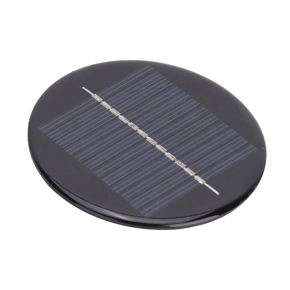Pannello solare in silicio policristallino rotondo da 6 V e 80 mm, 4 pezzi, cella solare portatile ed efficiente con stabilizzazione della tensione, piccolo pannello solare leggero