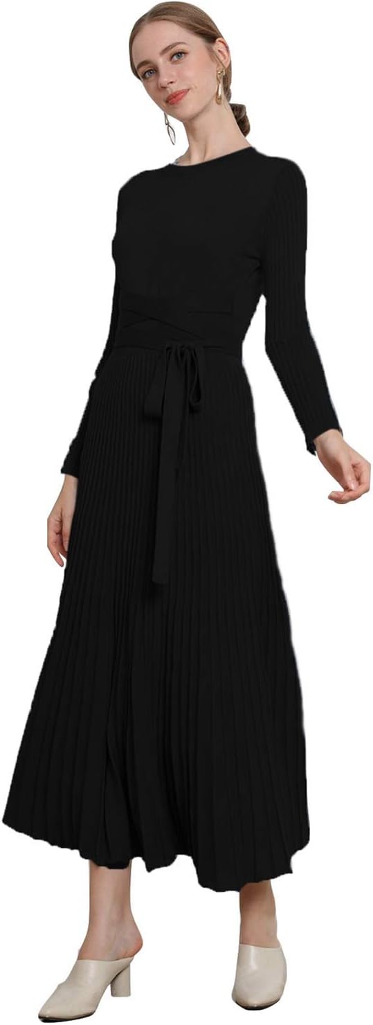 RanRui Pleated Knitted Fit and Flare Sweater Dresses India | Ubuy RanRui Pleated Knitted Fit and Flare Sweater Dresses India | Ubuy