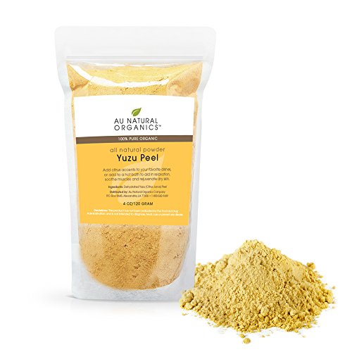 Au Natural Organics Yuzu Peel Powder – Improve Blood Flow Treatment | Muscle Relaxer | Sauce Spice | Powdered Yuzu For Hair, Nails & Skin | Immune System Booster, Lemon Bath Salts | 120 Gm #TOP1