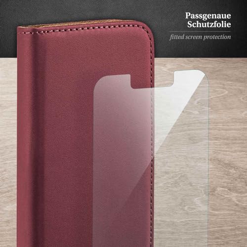 Étui iPhone 14 Pro Max moex bordeaux pour éviter les rayures d'écran et l'oubli de carte